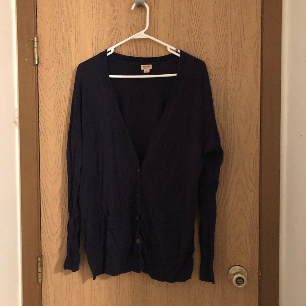 Button front boyfriend style cardigan
